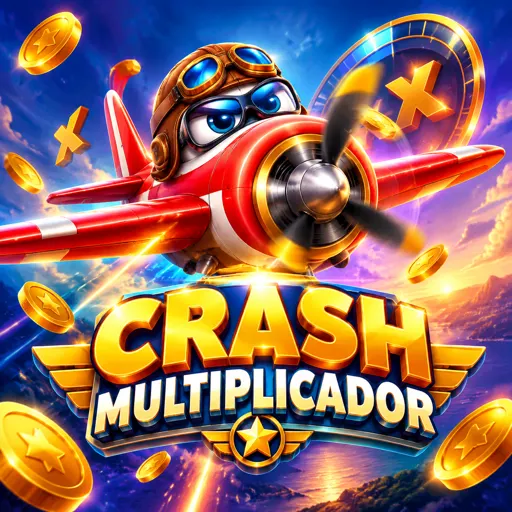 Capa temática de crash games com multiplicador subindo