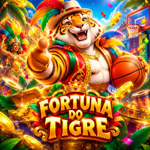 Símbolos do tigre e moedas do jogo Fortune Tiger alinhados na grade