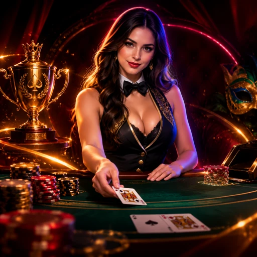 Mesa de blackjack ao vivo contra o crupiê