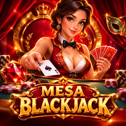 Mesa VIP de blackjack com crupiê